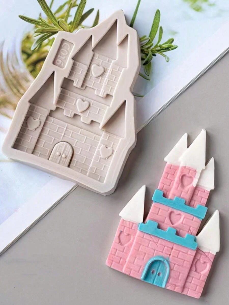 1 Pc Castle Shaped Silicone Mold