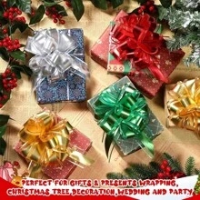 20 Pieces Large Christmas Pull Bows Ribbon Gift Bows Gift Wrap Bows Wrapping Christmas Bows For Xmas Presents Wedding Party Basket Holidays Decoration,Christmas Valentine Day - Multicolor - View 4
