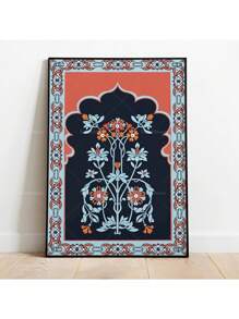 1pc Mughal Tree Of Life Cypres Turkish Paisley Vintage Plant Floral Print Poster Folk Art Home Decor Painting No Frame Rama Decoration,Wall Art,Canvas E-I-D - Multicolor - View 47