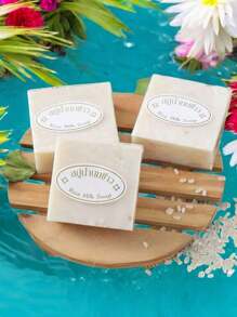 Rice Lightening Soap, 65g Each, Thai Rice Milk Soap, Rice Lightening Soap For Intimate Parts, Original Thai Handmade Soap - 6 Pzs - View 6