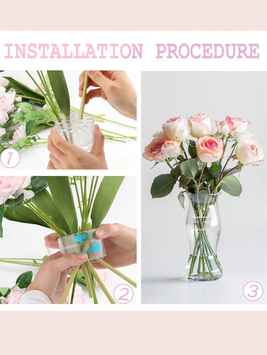 [Reusable Plastic Flower Stem Holder] Spiral Flower Stem Holder, Spiral