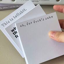 4 件有趣的便笺本，4 套，每套 50 页，适用于办公室、学校、图书馆、医院 - 适合记笔记、会议记录、学习笔记、送礼 - 彩色 - 查看 1