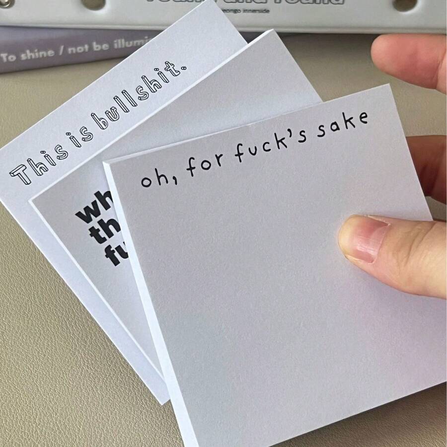 4 件有趣的便笺本，4 套，每套 50 页，适用于办公室、学校、图书馆、医院 - 适合记笔记、会议记录、学习笔记、送礼 - 彩色 - 查看 1