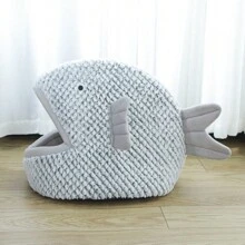 PET FANG FANG 1 chiếc giường mèo hoạt hình hình con cá khép kín, thích hợp cho chó và mèo nhỏ, thảm cho thú cưng Four Seasons - Nhiều màu - Xem 8