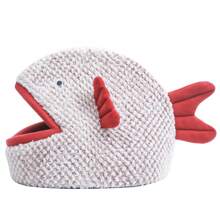 PET FANG FANG 1 chiếc giường mèo hoạt hình hình con cá khép kín, thích hợp cho chó và mèo nhỏ, thảm cho thú cưng Four Seasons - Nhiều màu - Xem 4