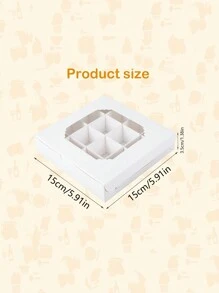 5 piezas/10 piezas Cajas de hornear transparentes con ventana, caja de postres, caja de pastelería, caja de regalo, fácil y conveniente, para contacto con alimentos, se pueden mezclar y ensamblar dulces, chocolates, perfectas para celebraciones y hornear en casa