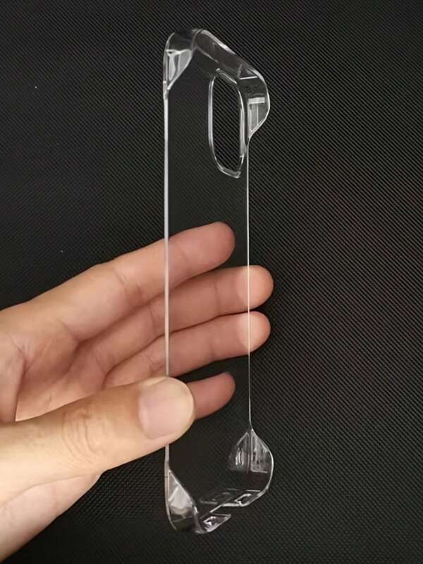 1 قطعة غطاء هاتف شفاف رفيع بدون إطار واقي متوافق مع هواتف آيفون 17 إير 16 15 14 13 12 11 برو ماكس بلس - غطاء شفاف فائق النحافة