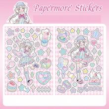 2 miếng dán giấy tổng hợp, Magical Twins, miếng dán hoạt hình phong cách Hàn Quốc thích hợp cho hành lý, ốp điện thoại, sổ tay, mũ bảo hiểm, ván trượt, sổ lưu niệm, miếng dán trang trí chống thấm nước, sáng tạo tự làm - Nhiều màu - Xem 12