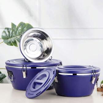 1 st isolerad hink i rostfritt stål, isolerad låda, kommersiell isolerad set, transport av cafeteria, ishink, restaurang, rishink, kylhink, skolmaterial