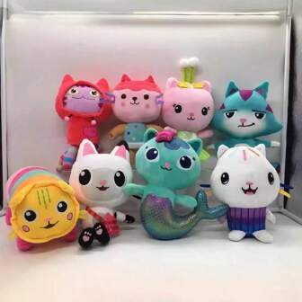 Carino peluche pupazzo di Gabby Gabby, bambola di peluche con gatto, Gabby, Gabby Dollhouse, bambola, peluche, gatto di peluche, giocattolo per ragazze, Gabbys, riempitivo per calze
