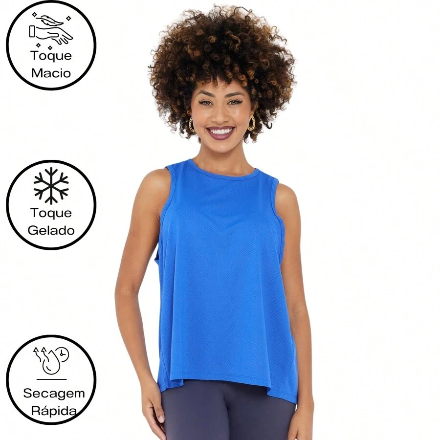 Duo Fitness Forever Dry Fit Gym Tank Top Odorless Quick Dry - Xanh đậm - Xem 1