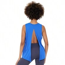Duo Fitness Forever Dry Fit Gym Tank Top Odorless Quick Dry - Xanh đậm - Xem 3