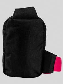 Pega A Visao Men's Shoulder Bag Basic Toiletry Bag Pega A Visão Black Wide Strap - 粉色 - 查看 6