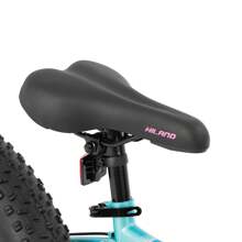 Hiland Roon 24/26 Pulgadas Fat Tire Bicicleta de Montaña para Adolescentes y Adultos, MTB con Shimano 7-Velocidades, Freno de Doble Disco, Bicicleta de Playa y Nieve (Verde, Azul, Blanco y Plata)