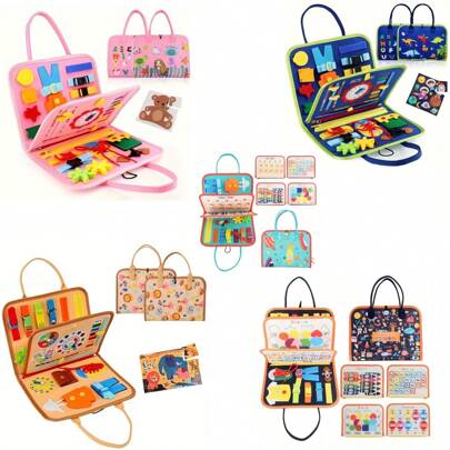 宝宝忙碌板，感官玩具，培养精细运动技能，感官板，培养精细基本运动技能，圣诞节，