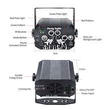 Oświetlenie imprezowe DJ Disco Light LED Zorza polarna Inteligentny pilot zdalnego sterowania Sterowanie głosowe Flash Flash Nastrojowe światło Nadaje się do barów KTV Klub Śpiewanie Taneczne Imprezy Karnawałowe Boże Narodzenie Halloween Urodziny Prezent Ślubny Ubieranki