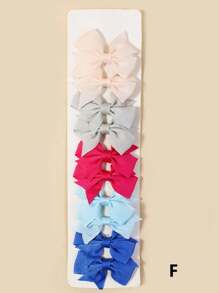 10 piezas/20 piezas Pinzas para el cabello con lazo para niñas Pequeño/Mediano/Grande, para la escuela/uso diario - Multicolor - Ver 19