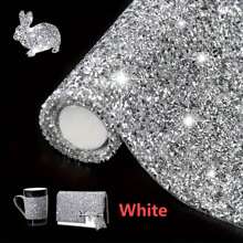 1pc 24cm/9.4in*40cm/15.8in Shiny Rhinestone Sheet Crystal Sticker For DIY, Rhinestone Sticker Self-Adhesive Glitter Sticker Suitable For Valentine's Day Gift, Bags, Crystal Sticker - Multicolor - View 5