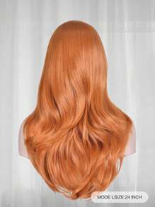 Tóc giả gợn sóng gừng dài 24 inch có mái xéo sang một bên để sử dụng hàng ngày trong các bữa tiệc dành cho phụ nữ Tóc tổng hợp dài gợn sóng chịu nhiệt có mái cho người lớn hoặc trẻ em Tóc giả hóa trang Halloween Tóc sợi chịu nhiệt độ cao sóng lỏng để chụp ảnh trong kỳ nghỉ Triển lãm truyện tranh Trang phục hàng ngày và tóc giả tua rua thời trang cổ điển cho ngày lễ Sinh nhật Lễ Tạ ơn Quà tặng Giáng sinh Trang trí năm mới & 1 mũ đội tóc giả - gừng - Xem 2