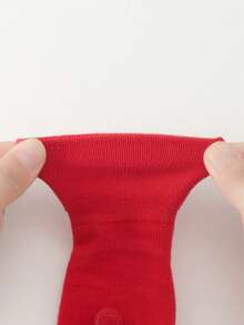 1 bộ tất chống trượt cho bé có họa tiết nhân vật hoạt hình, thích hợp cho bé tập bò, mùa xuân/thu - Đỏ - Xem 3