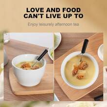 Butter Heater Italian Style Ceramic Butter Warmer Set Melt Hot Pot Bowl For Cheese Chocolate Butter Caramel - White - View 3