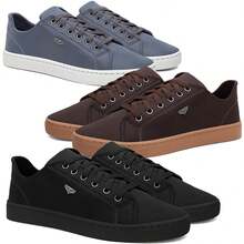 Kit 3 Men's Casual Sport Sneakers, Thin And Stylish, Premium Line, CHEAPEST PROMOTION - 黑色 - 查看 1