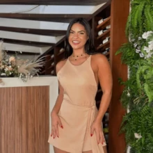 Women's Tailored Short Skirt Jumpsuit: Comfort And Style For Summer 2024 - Màu be - Xem 1