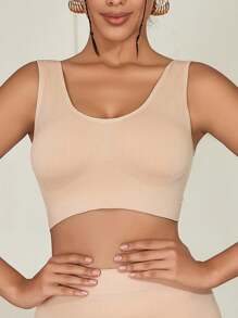 7pcs/Pack Women Seamless Comfortable Thin Unpadded Sports Bras - Multicolor - View 3