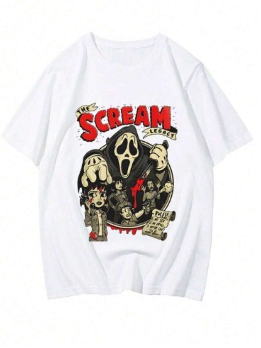 Panic Streetwear T-Shirt Skater Shirt 100% Cotton - Fast Shipping - trắng - Xem 1