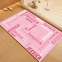 1pc Silica Gel Anti-Slip Bath Mat, Super Absorbent Quick-Dry Soft Shower Mat, Machine Washable For Bathroom And Bedroom, Home Bathroom Carpet, Kitchen And Laundry Mat, Bathroom Quick-Dry Foot Mat, Shower Tub Outdoor Doormat, Vanity Mat, Entry Rug, Bathtub Mat, Anti-Slip And Wear-Resistant, Shower Room Accessory, Toilet Mat, Home Carpet, Bathroom Decor - Style a - View 2
