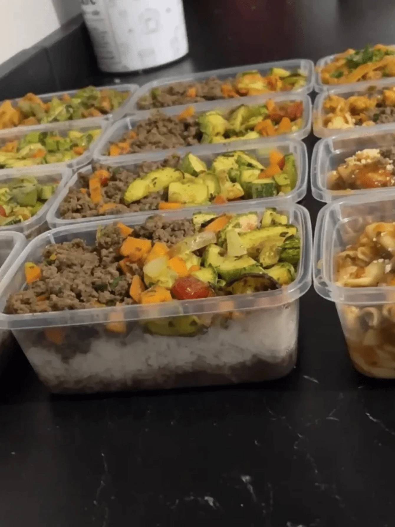 10 500ml Rectangular Jars Microwave Freezer Fitness Lunch Box Packaging