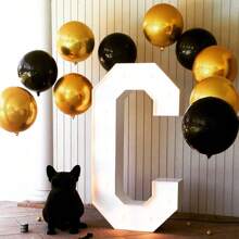 6 件/包 22 英寸 4D 铝箔气球圆形球形聚酯薄膜气球镜面金属气球适用于婚礼、生日、周年纪念、毕业装饰派对用品 - 彩色 - 查看 7