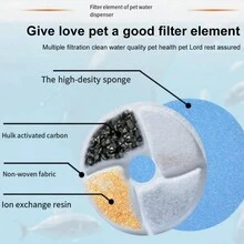 1/6/8/12 Gói Bộ lọc than hoạt tính cho máy cho thú cưng ăn tự động, đài phun nước cho mèo, bộ lọc thay thế cho máy làm nước uống cho chó, chó con, phù hợp với WF070/180/333 - trắng - Xem 4