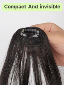 Extensiones de cabello con flequillo central, flequillo natural sin costura y flequillo francés oblicuo, perfectas para uso diario