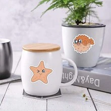 52PCS Marine Life Stickers Vinyl Aesthetics Stickers For Scrapbooking, Diary, Laptop, Bumper, Skateboard, Water Bottle, Computer, Phone, Cartoon, Hard Hat, Car Stickers And Decals - Multicolor - View 7