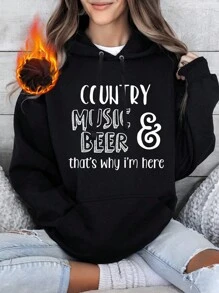 Oversized Style For Women, Country Music And Beer Graphic Hoodie For Men Unisex Fashion Comfortable Casual Wear, Unisex Hoodie For Man And Women, Gift For Her Or Him, A Double-Layer Hood Hoodie, Fleece Lining For Excellent Warmth