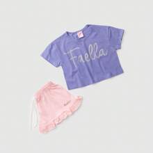 Faella Girls' Summer Set - Lilac - trắng - Xem 2