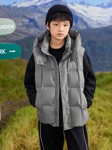 Balabala Kinder Daunenweste, Jungen & Mädchen Kapuzenjacke für Herbst/Winter 2024