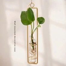 1pc Decorative Wall Mounted Living Room, Creative Glass Vase, Green Ivy Plant, Wall Mounted Hydroponic Container, Wall Decoration Room Decors Garden Decor Wedding Decor Home Decors