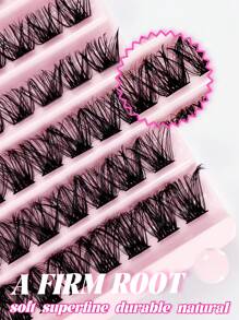 Miss Wink 84 pièces Extensions de cils individuelles naturelles, souples, DD, bouclées et épaisses de 8 à 16 mm, 0,07 mm, C/D, super légères, 7 rangées, effet 3D, à l'épreuve de l'eau, vison en grappe, convenant pour un maquillage léger, complet et pour une utilisation quotidienne, portable pour un usage quotidien ou pour les occasions