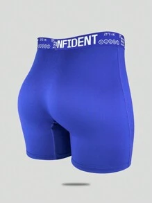 6 件装男士平角内裤时尚字母丝带内衣年轻潮流风格高弹力平角裤 - 彩色 - 查看 5