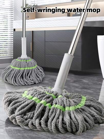 1 件自拧拖把，免提旋转拖把，毕加索旋转拖把，一把拖把清洁所有地方，清洁布，吸水性强，干湿两用，地板保护，免接触清洁，适用于硬木、瓷砖、层压板，适合家庭、厨房、浴室，无需用电，可用于客厅、卧室、浴室