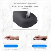 弹性皮革硅胶鼠标腕垫，亲肤纹理硅胶鼠标掌托腕托 - 彩色 - 查看 5