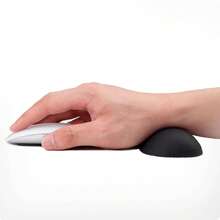 弹性皮革硅胶鼠标腕垫，亲肤纹理硅胶鼠标掌托腕托 - 彩色 - 查看 4