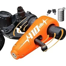 Alarma Motocicle Impermeable Freno Acelerador Candado Coral - Naranja Coral - Ver 1