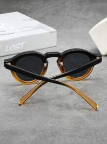 1 Pc Universal Classic Round Frame Fashion Glasses, Simple & Fashionable For Driving, Travel, Leisure, Outdoor Sports, Daily Wear For Summer Beach Vacation,Outdoor,Travel