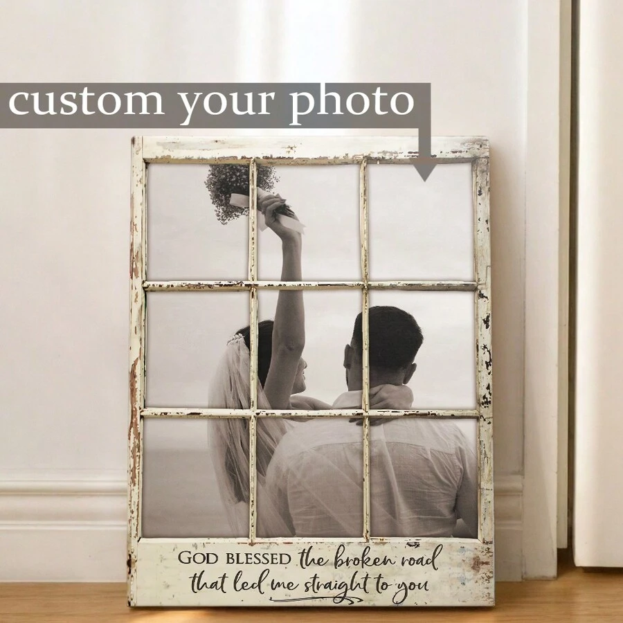 1 Tấm áp phích vải canvas có khung cửa sổ tùy chỉnh - Ảnh cặp đôi và người yêu được cá nhân hóa, tuyệt vời làm quà tặng cho gia đình, đám cưới và kỷ niệm - tuyệt vời để trang trí phòng ngủ và phòng khách!