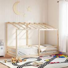 VidaXL Children's Bed With Roof 80x200 Cm Solid Pinewood