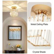 Lámpara Colgante Lámpara De Techo Cristal Moderna Decorativa Navidad / Regalo de Navidad / Un buen regalo - Dorado - Ver 4