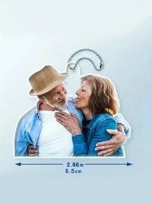 1 pezzo Accessorio per auto in acrilico personalizzato con forma asimmetrica, foto personalizzate di famiglia, accessori per vacanze - regali personalizzati per coppie - regali personalizzati per anniversario di matrimonio, festa della mamma, festa del papà, stagione di laurea, Natale, Ringraziamento, Capodanno - Regali personalizzati di stile moderno - Bianco - Visualizzare 4